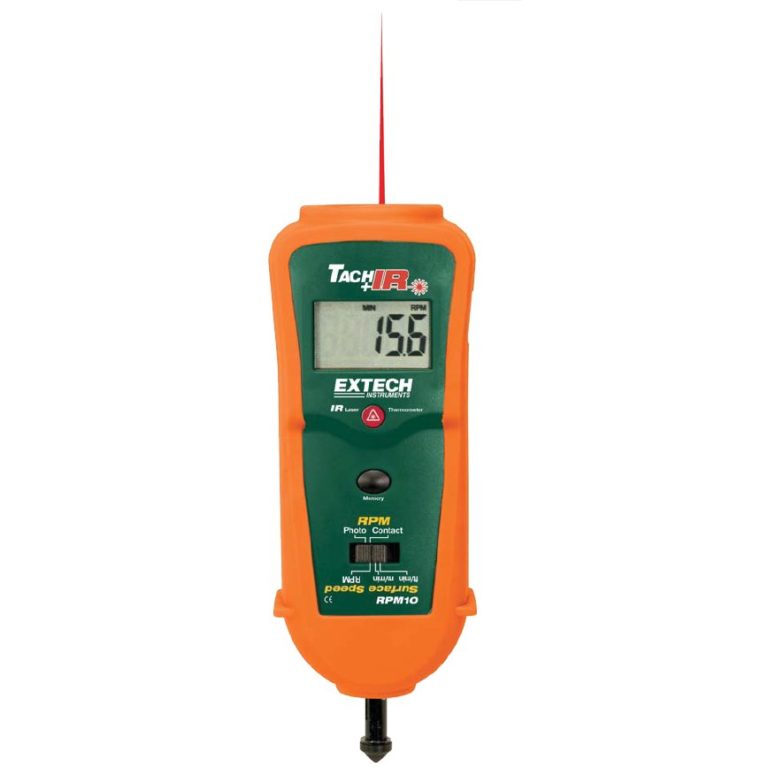 Combination Laser Tach & IR Thermometer Tachometers