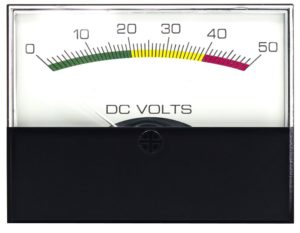 Yokogawa 3.5" Panel 75Vdc DC Voltmeter Part # 2944-864-00 w/ Zero Adjuster 